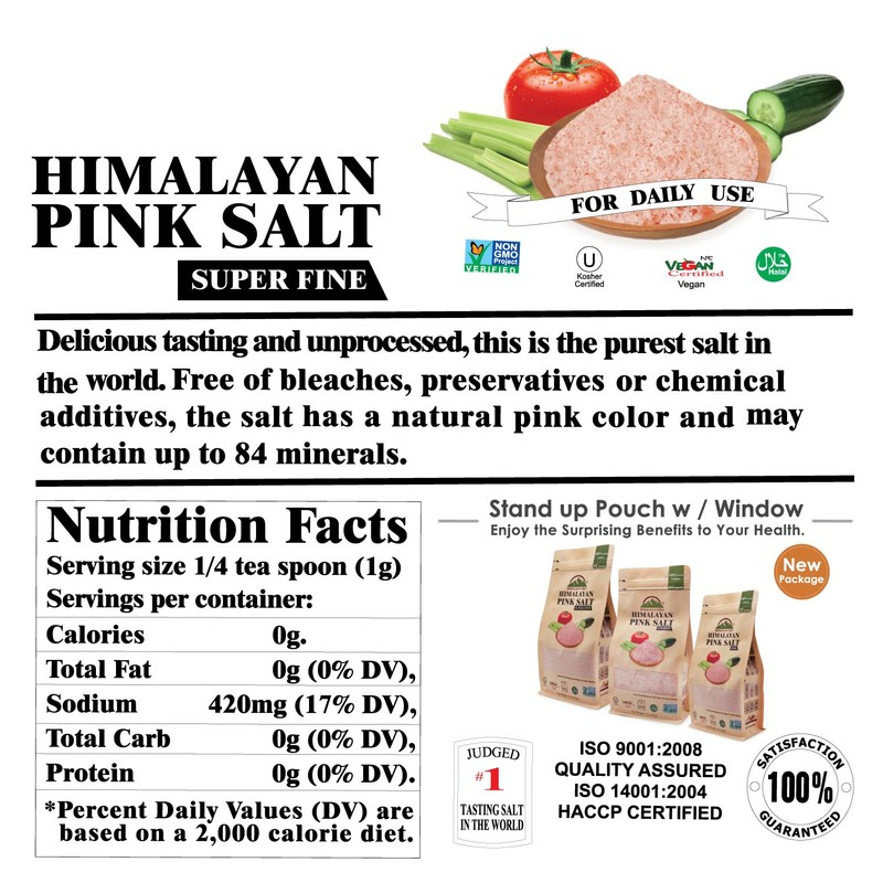 Himalayan Chef Pink Salt Fine Grain, 8 oz
