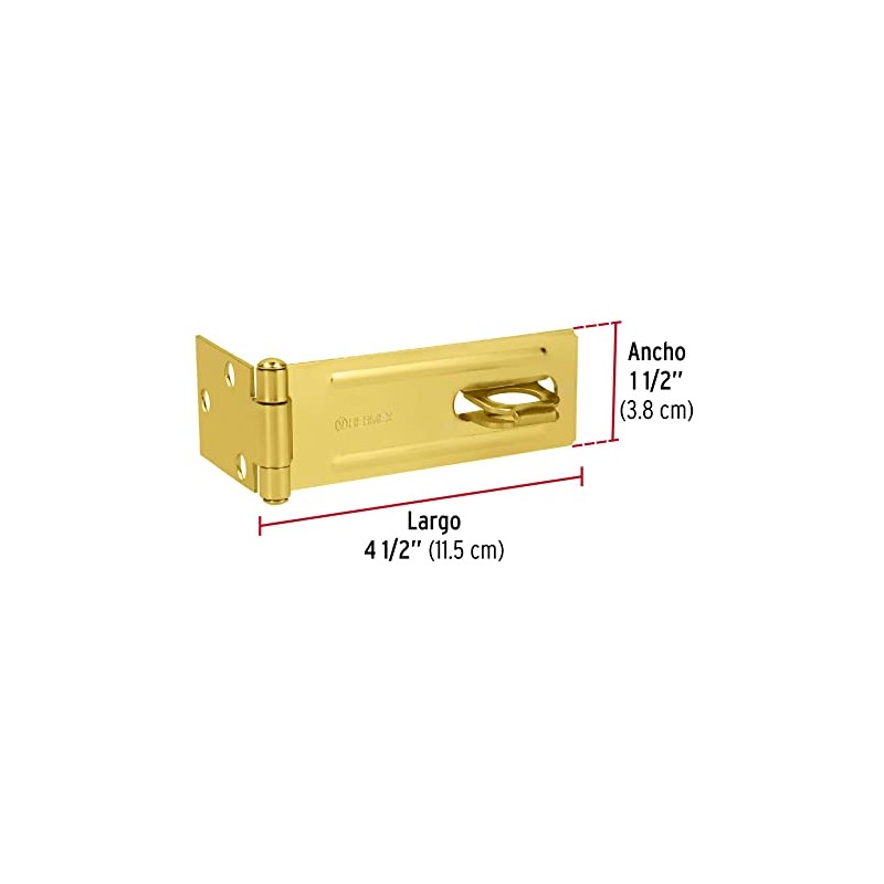 Hermex POCL-450, Portacandado de acero latonado 4 1/2"
