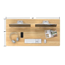 FLEXISPOT Whole Piece 55"x28" Desktop 1" Thickness Height Adjustable Desk Rectangular Tabletop Maple Board (55INCH Maple Top)