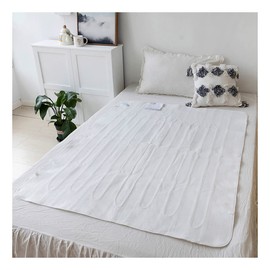 Electric Blanket Heated SINGLE Under Bed Comfort Detachable Controller with 3 Heat Settings Polyester White Super Cosy Washable Fleece Heated Blanket Throws Pad Coverlet Mantle (140x70cm)