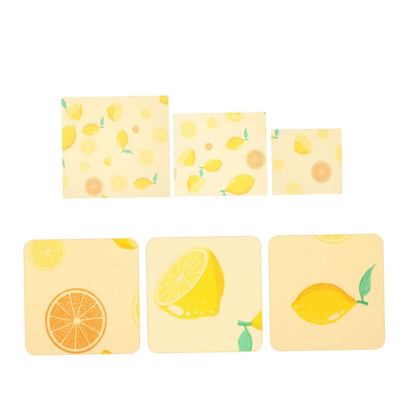 ORFOFE 3pcs Biodegradable Beeswax Food Wraps Reusable Beeswax for Fresh