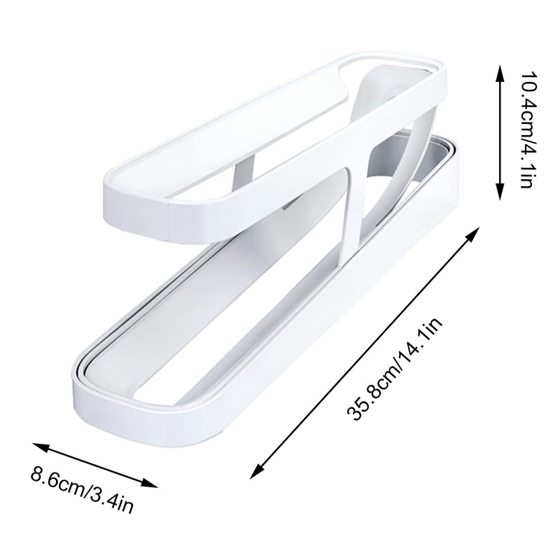 Eabdice Egg Holder Refrigerator, Automatic Rolling Egg Dispenser, Rolling Egg