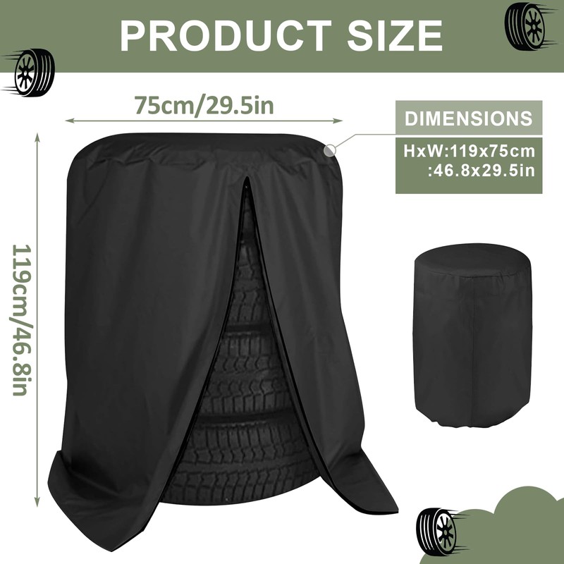 YANINEE Universal Tyre Cover, Tyre Protective Cover, Large Tyre Bag,