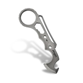 Hamans EDC Pry Bar Multi Tool Titanium EDC Crowbar Prybar Gear with Bottle Opener Wrench Crowbar Screwdriver Clip Function