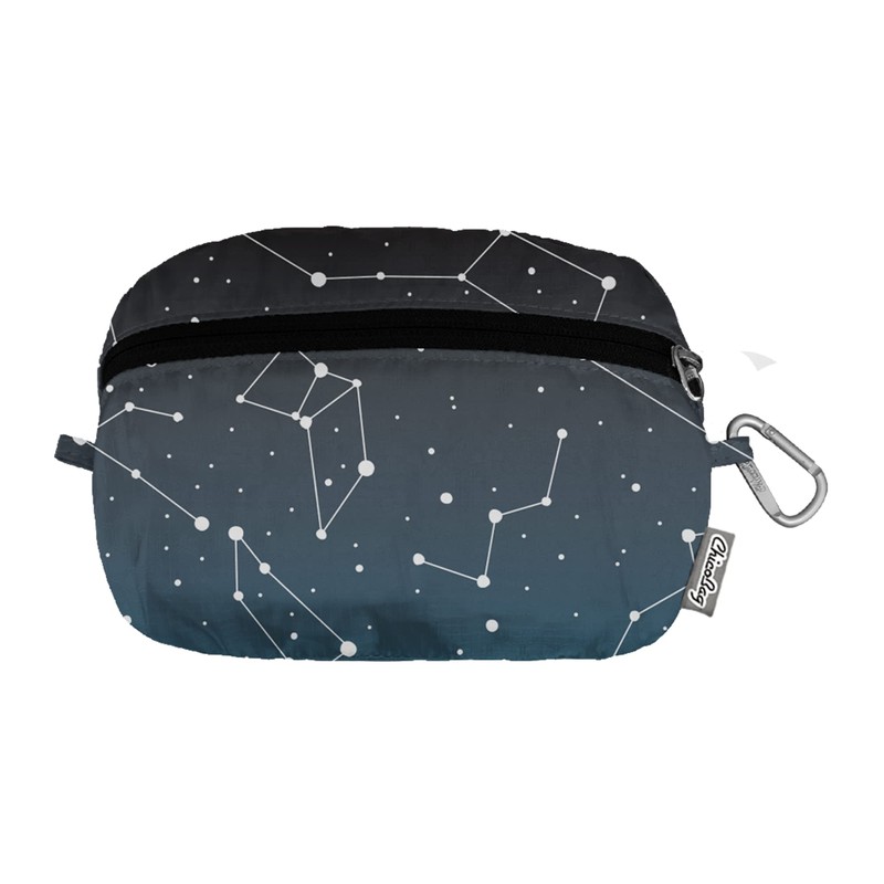 ChicoBag Travel Pack rePETe Compact Recycled Backpack, Night Sky Constellations,