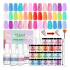 Saviland Kit Polvo Acrílico Dipping Para Uñas- 20 Colores