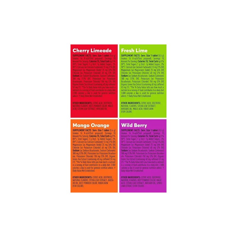 Nuun Sport Tabletas Electrolitos Cafeina Corredor Keto 40pzs