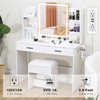 KAMABOKO Vanity Desk with Lighted Mirror, Makeup Vanity Table with