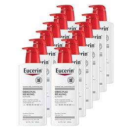 Eucerin Original Healing Rich Body Lotion, Body Lotion for Dry Skin, 16.9 Fl Oz Pump Bottle (Pack of 12)
