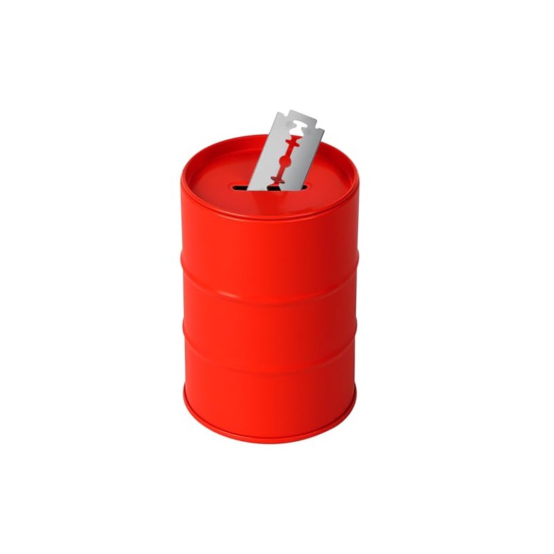 Linkidea Safety Razor Blade Disposal Container Box, Metal Razor Disposal