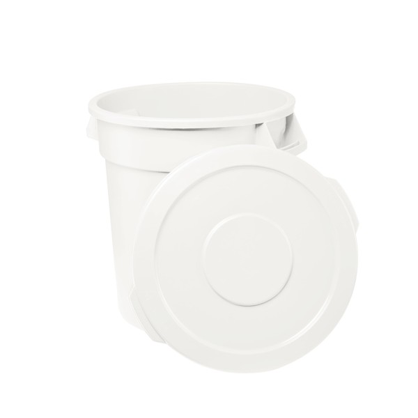 Zedfire Feed and Seed Storage Container, 20 Gallon White Round