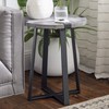 Walker Edison Anastasia Modern Metal Wrap X Base Accent Table,