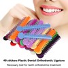 Chargenyang 1040pcs Orthodontic Ligature Ties Multi-Color Orthodontic Elastomeric O-Rings Braces