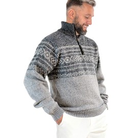 Quarter Zip White Fleeces Sweaters for Men 1/4 Zip Casual Cashmere Pullovers