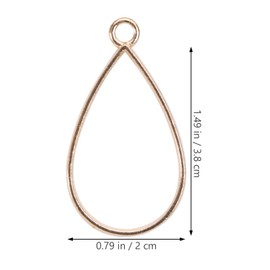GANAZONO 50pcs Pendant Bezel Teardrop Hollow Pendant Frames Open Frame Bezels Style Metal Charm Beads Pendants for Jewelry Making Resin Jewelry Making Pressed Crafting