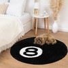 8 Ball Rug, 24inch Cool Rugs for Bedroom Men,Unique Circle