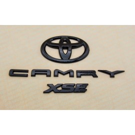 Toyota Gloss Black out Overlay Emblem Kit fit TOYOTA 2018-2024 Camry XSE GEN OEM