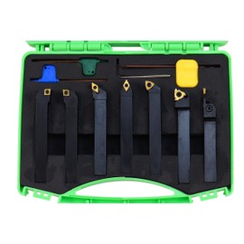 Shars 1/2" Indexable Carbide Turning Tool 7 Pcs Set in Fitted Case 404-2890 S]