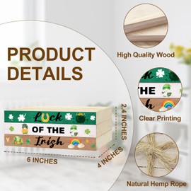 3 Pcs St Patricks Day Decorative Books for Home Decor, Mini Faux Books Decoration, Luck of The Irish Wooden Books Tiered Tray Decor, Stacked Books for Decorating Living Room Bookshelf Fireplace（B006）