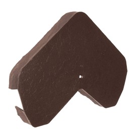 2 x Brown Enviro Tile Ridge Gable End Cap Slate Roof Lightweight Synthetic Plastic Roofing