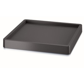 Mobile Platform for Flower Pot with Wheels, Mobile Saucer Square, Dimensions (mm) 292 x 292 x 57, Colour: Anthracite