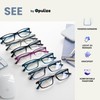 Opulize Sea Glasses Blue Light Filter Slim Frame Spring Hinges