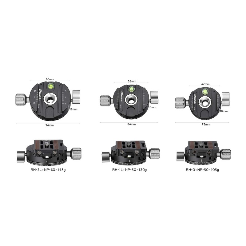 LEOFOTO Tripod Panorama Head Panoramic Plate RH-0 + Quick Release