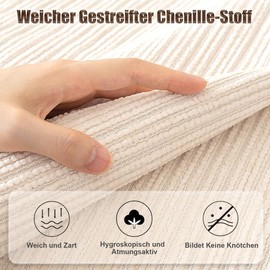 Gluhbirnen Sofa Blanket, Sofa Covers for Seat, Sofa Protector Non-Slip, Sofa Cover, Chenille Sofa Cover L Shape, Sofa Throw Blanket, Couch Cover, Couch Blanket, Grey, 90 x 210 cm