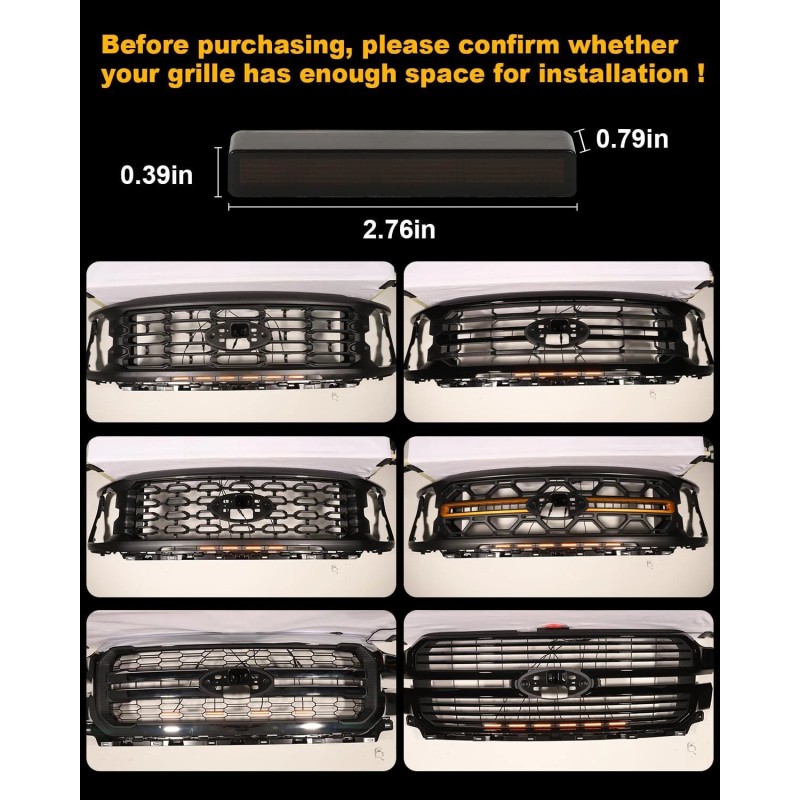 Sidi LED Front Grill Lights for 2018-2025 F150 Grille Accessories