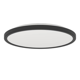 EGLO connect.z Smart Home LED Badezimmer Deckenleuchte Rovito-Z, ZigBee, App und Sprachsteuerung Alexa, warmweiß-kaltweiß, RGB, dimmbare Bad Deckenlampe, schwarz, IP44, Ø 30 cm