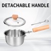 Amafox 1.5QT Saucepan with Lid, Uncoated Non-Toxic Stainless Steel Sauce