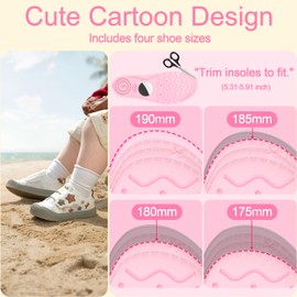 MHYALUDO for Airtag Protective Cover Insoles for Kids and Seniors, Airtag Insoles to Help You Find Your Family Faster, Track Your Steps and Shoes -size 190mm Pink