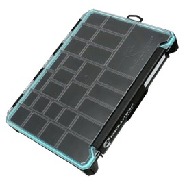 Evolution Fishing BallistiX Terminal Tackle Tray - Waterproof, Anti-Corrosion, One Hand Latch, Clear Lid, Lure Box, Tackle Storage