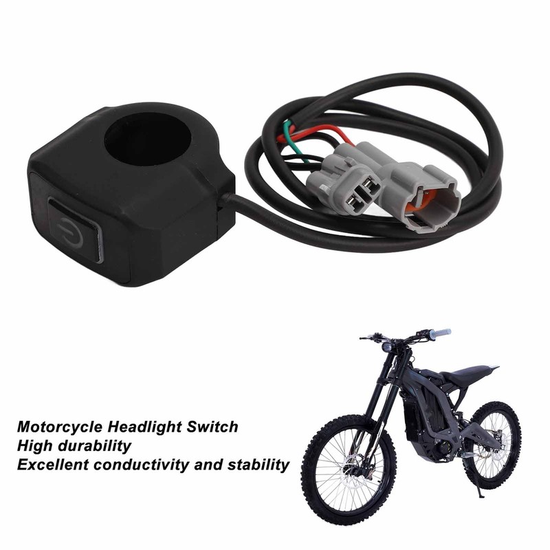 Motorcycle Headlight Switch, Precise Control, Handlebar Headlight Switch, Replacement for