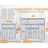 Silverware Drawer Organizer for Kitchen, Adjustable Utensil Drawer Organizer with