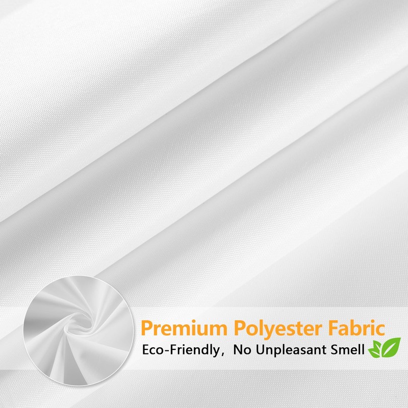 Seenus Extra Long Shower Curtain Waterproof Fabric with 3 Magnets,