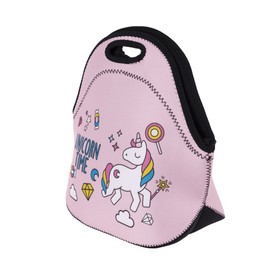James TYLE26 Unicorn Unicorn Star Girls Boys Lunch Box Tote Bag Lunch Bag Tote Food Carrier Children School Bag Neoprene pink
