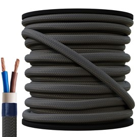 1.2 m 2 x 0.75 2 Core Textile Cable Flexible Lamp Cable Fabric Cable Power Cable Textile Coated Vintage