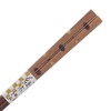 Chopsticks Pair Wood Craft Polka Dot Wood (Natural Wood) Tip,