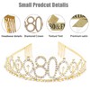 80th Birthday Gold Sash & Rhinestone Tiara Set, Birthday Gifts