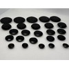 Black Flush Mount Hole Plugs, 25-Pack Assorted Sizes (1/4", 3/8",