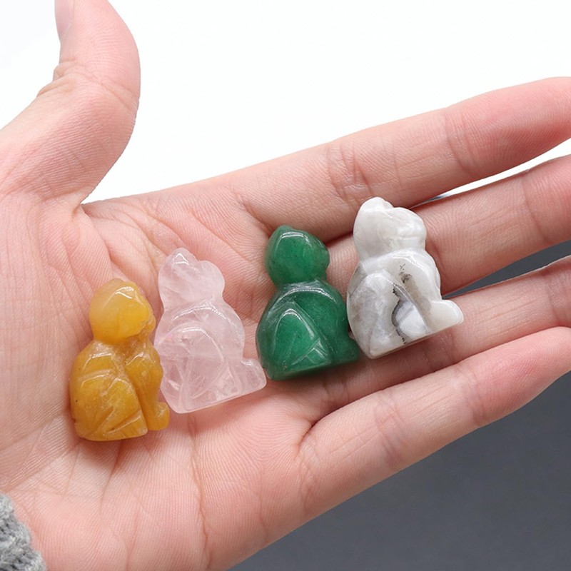 6 Pcs Cat Shape Worry Stones Bulk Set Thumb Healing