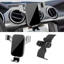 LUNQIN Car Phone Holder for Ford Mustang 2015 2016 2017 2018 2019 2020 2021 2022 2023 & Coupe Convertible Mach 1 GT Bullitt EcoBoost Auto Accessories Cell Phones Mount Cellphone Mobile Cradle Bracket