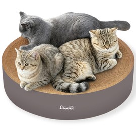 2 in 1 Round Cat Scratching Board, Cardboard Cat Scratcher for Indoor Cats, Corrugated Cat Scratch Pad for Grinding Claws and Rest (23.6")