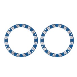 2Pcs RGB LED Ring 16 Bit Intelligent Full Color Highlight 5V Digital Port WS2812B 5050