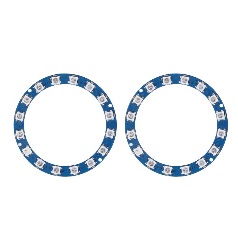 2Pcs RGB LED Ring 16 Bit Intelligent Full Color Highlight