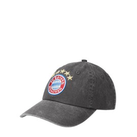 FC Bayern München I Baseball Cap Logo Washed I Unisex I Grey, black, Unit size