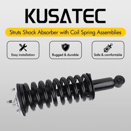KUSATEC Front Pair Complete Struts Shock Absorber fit for Nissan Frontier 2005-2021,Suzuki Equator 2009-2012, 271102 Left/Right Struts with Coil Spring Assemblies