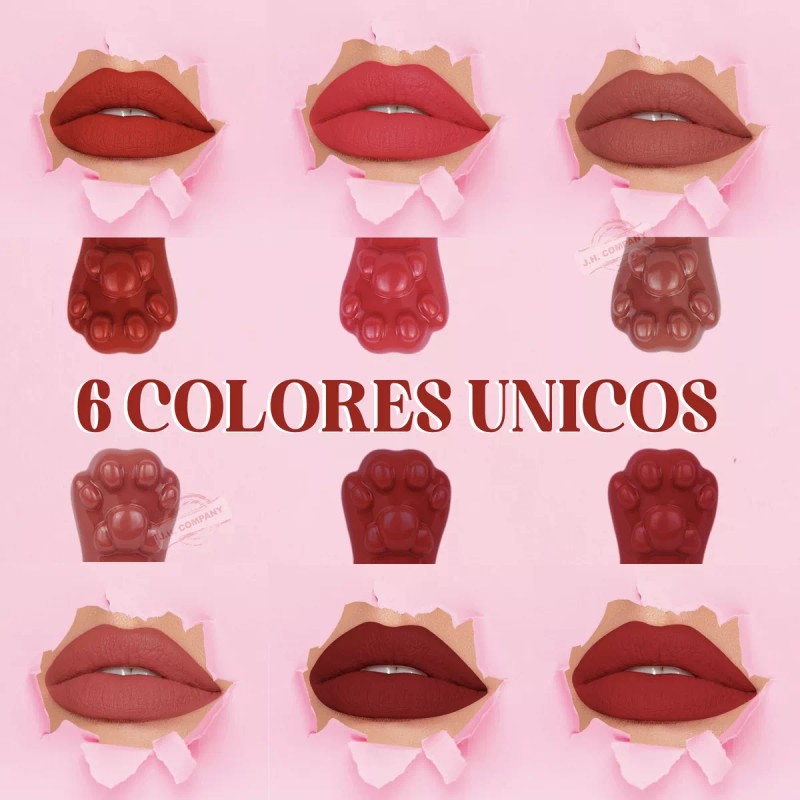 J.H. Company Labial Matte En Barra Gato Kawaii Lipstick X