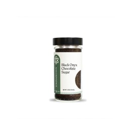 Savory Spice Black Onyx Chocolate Sugar (3.3 oz) - Cocoa-Infused Brownie Flavored Sugar for Baking, Desserts, Cereal, Coffee & Hot Cocoa - Perfect for Rimming Cocktails, Martinis & Drinks